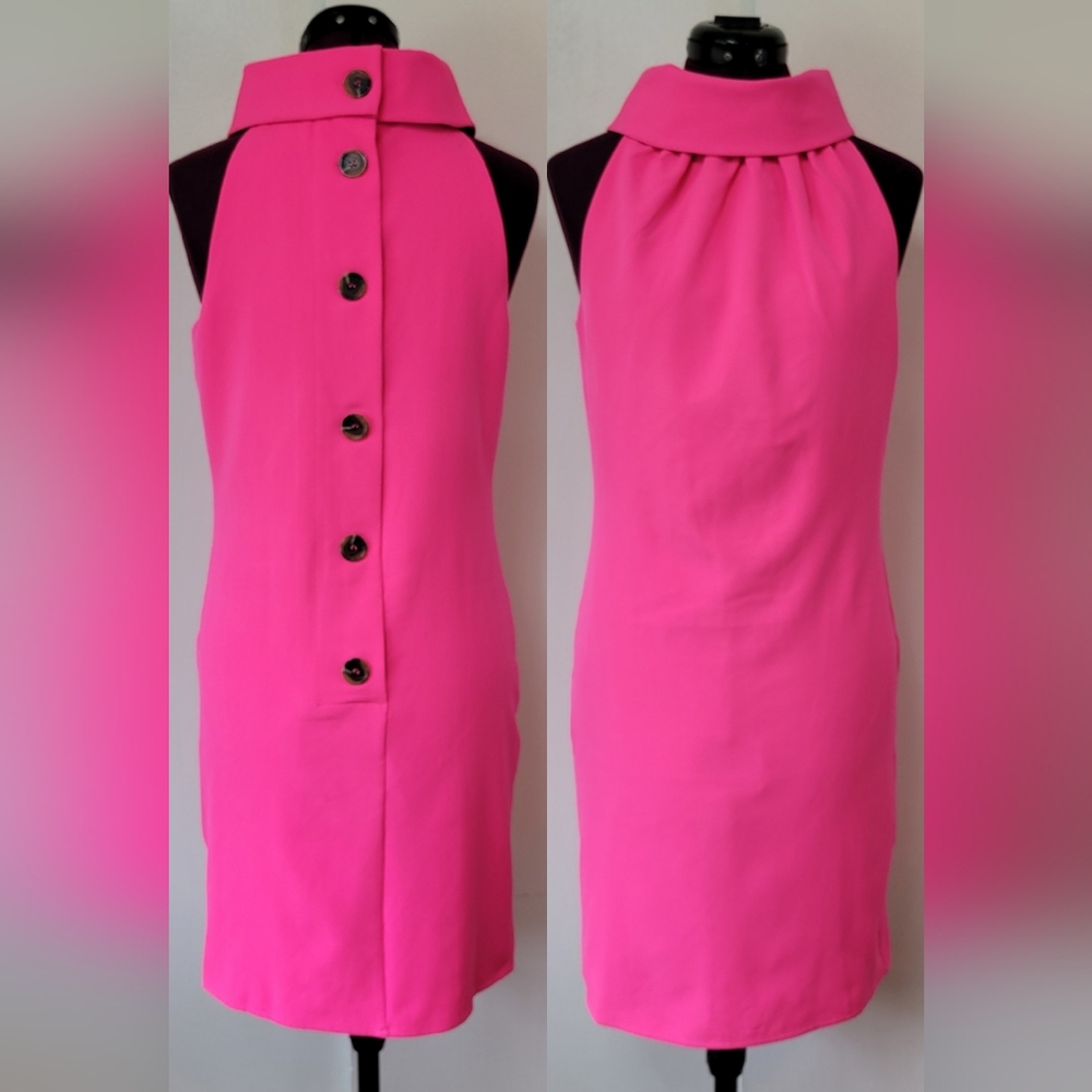Sail To Sable Hydra Dress Hot Pink Cowl Sleeveless Cocktail
